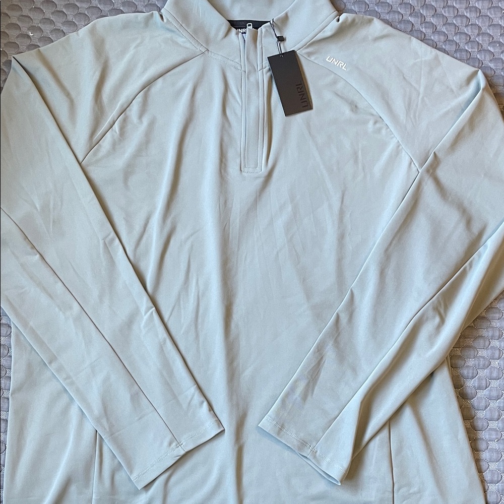 UNRL Green Quarter-Zip Pullover